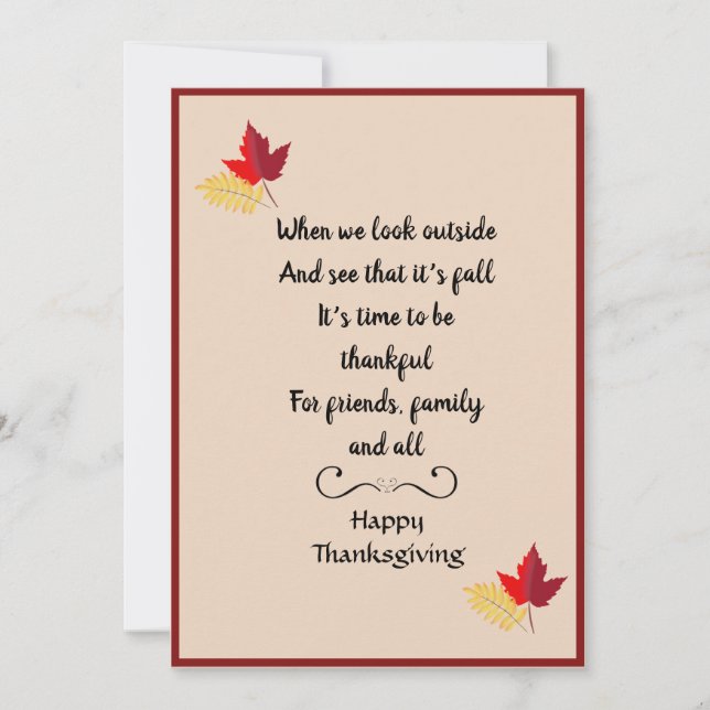 Thanksgiving Card (Front)