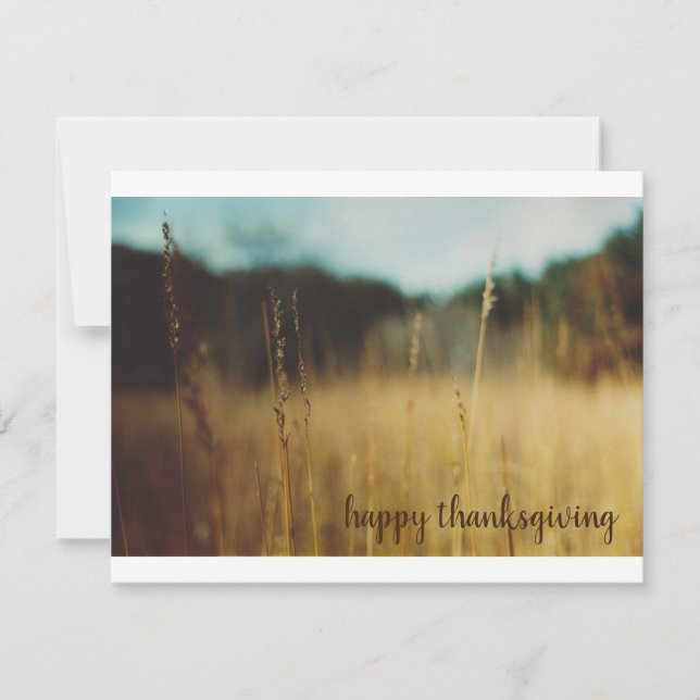 Thanksgiving Card Autumn Meadow (Front)