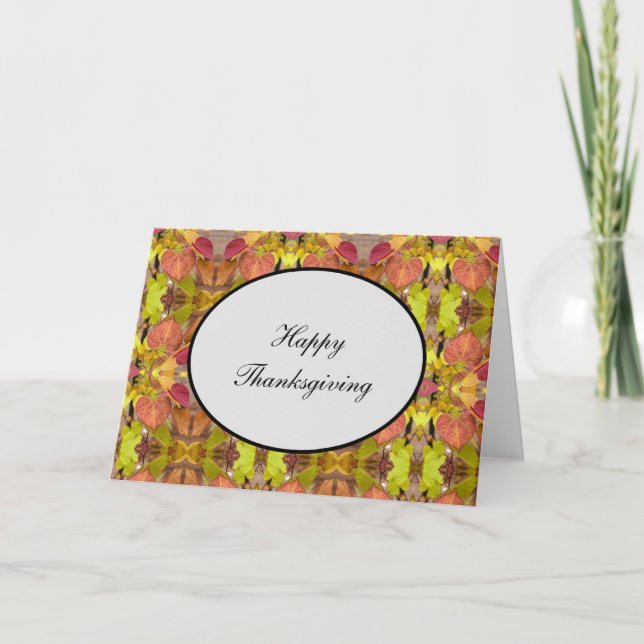 Thanksgiving Card Fall Leaves #1 (Front)