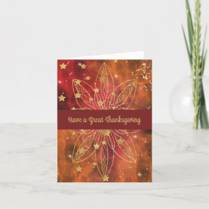 Thanksgiving Card in Gold and Bronze Colours