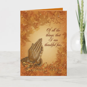 Thanksgiving Card Praying hands