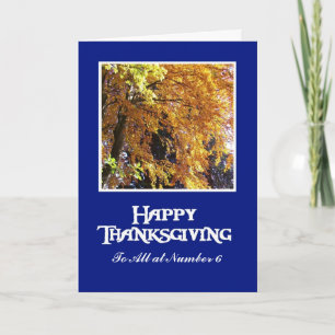 Thanksgiving Card to Customise - Autumn Foliage