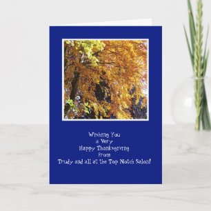 Thanksgiving Card to Customise - Autumn Foliage
