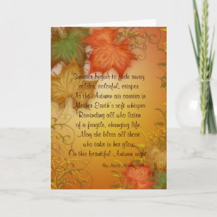 Thanksgiving card with beautiful poem