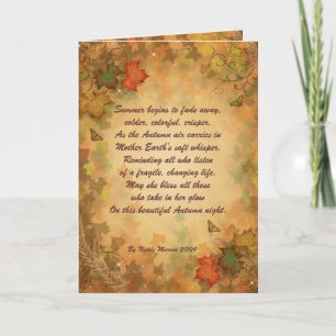 Thanksgiving Card with poetry