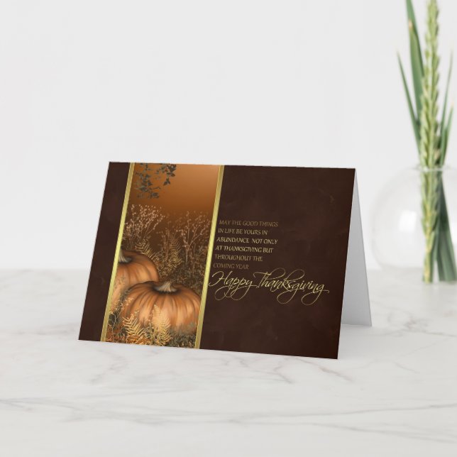 thanksgiving card with pumpkins moder design (Front)