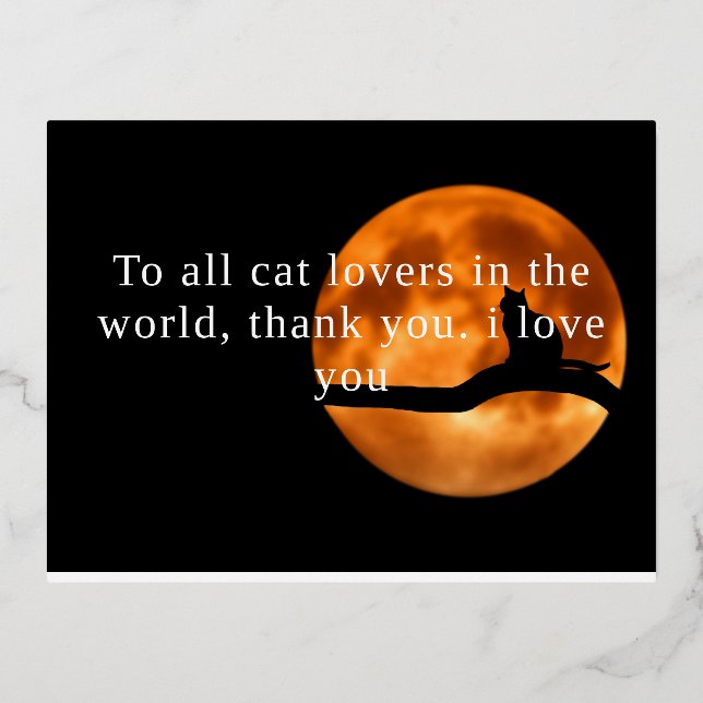 Thanksgiving Cards Cat Lovers in The World (Front)
