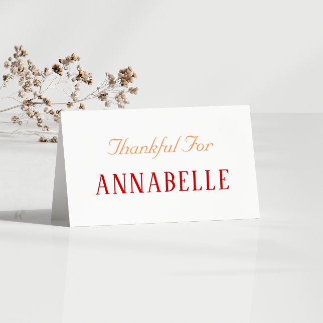 Thanksgiving Cards Name Autumn Fall Place Cards (Creator Uploaded)