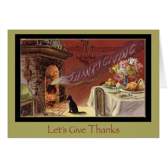 Thanksgiving Cat Card