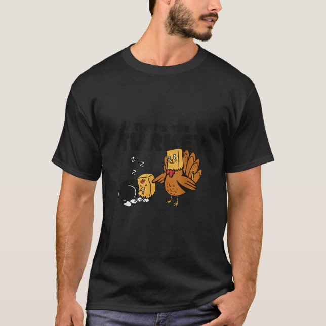 Thanksgiving Cat Funny Fake Cat Thanksgiving Turke T-Shirt (Front)