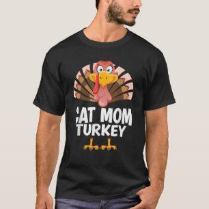 Thanksgiving Cat Mom Turkey Matching Pajama Men Wo T-Shirt
