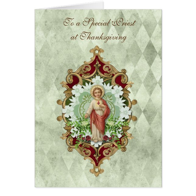 Thanksgiving Catholic Priest Jesus Religious  (Front)