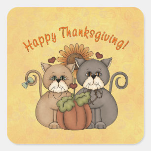 Thanksgiving Cats sticker