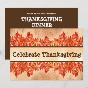 Thanksgiving Celebration Dinner Party Invitation