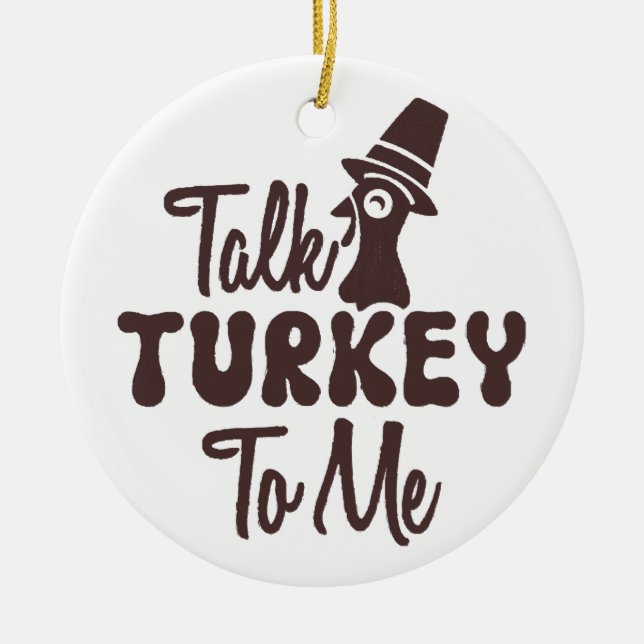 Thanksgiving  ceramic tree decoration (Front)