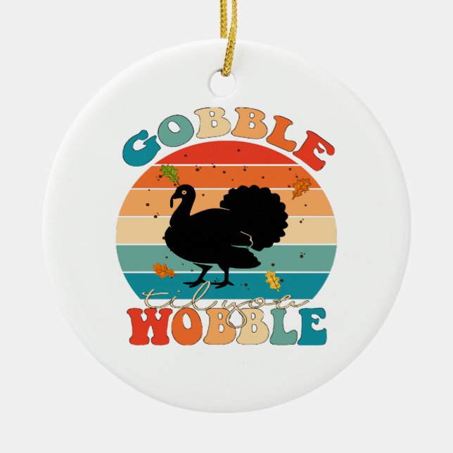 thanksgiving ceramic tree decoration (Front)