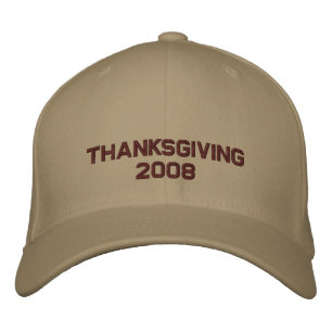 Thanksgiving Change to Current Year Embroidered Hat