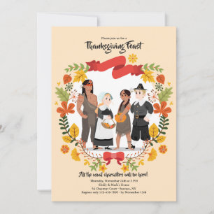 Thanksgiving Characters Invitation