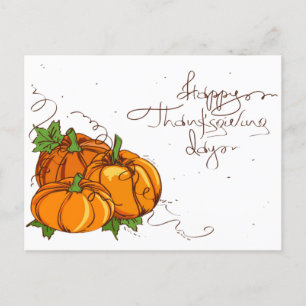 Thanksgiving Cheer Holiday Postcard