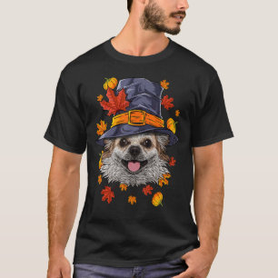 Thanksgiving Chihuahua Pilgrim Costume Dog Fall Au T-Shirt