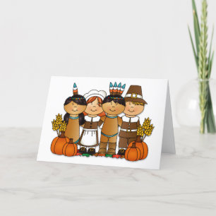 Thanksgiving children holiday card
