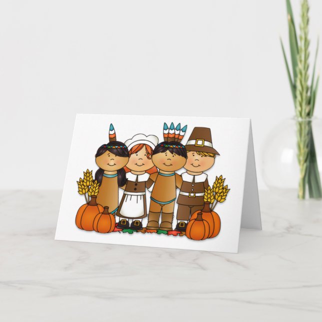 Thanksgiving children holiday card (Front)