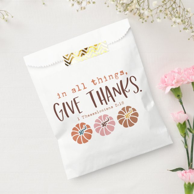 Thanksgiving Christian Quote  Favour Bags (Sealed)