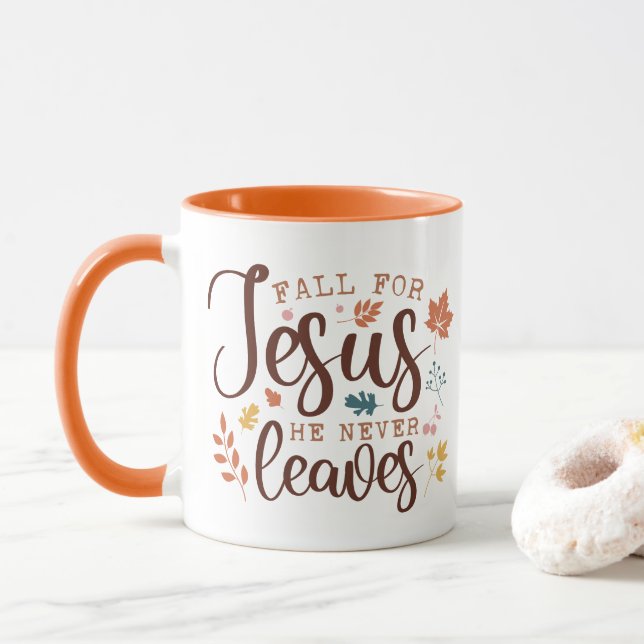 Thanksgiving Christian Quote  Mug (With Donut)