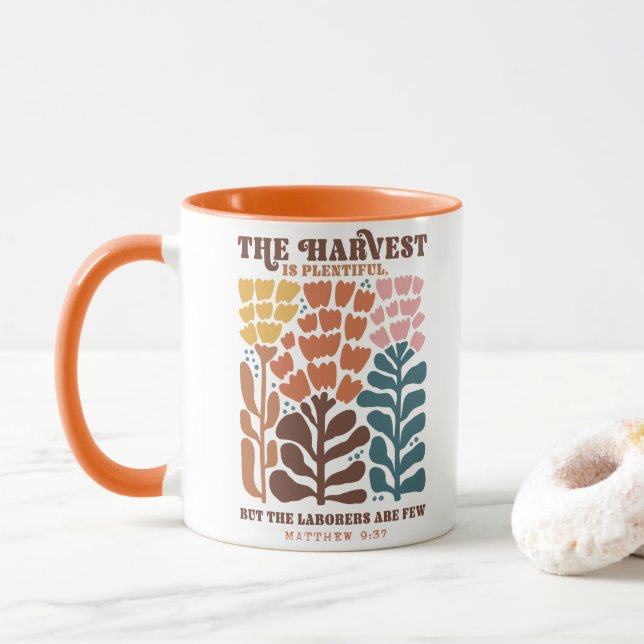 Thanksgiving Christian Quote  Mug (With Donut)
