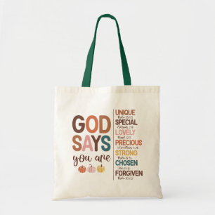 Thanksgiving Christian Quote Tote Bag