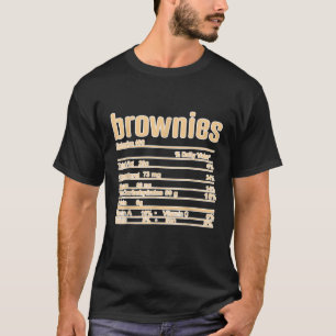 Thanksgiving Christmas Brownies Nutrition Fact  T-Shirt