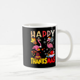 Thanksgiving Christmas Flamingo Happy Thanksmas Xm Coffee Mug