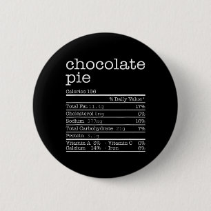 Thanksgiving Christmas Food - Chocolate Pie Nutrit 6 Cm Round Badge