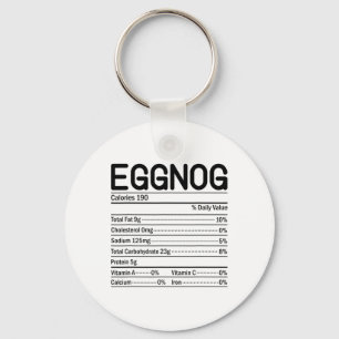 Thanksgiving Christmas Food Facts Eggnog Nutrition Key Ring
