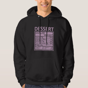 Thanksgiving Christmas Funny Dessert Nutrition Fac Hoodie