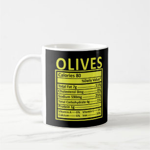 Thanksgiving Christmas Funny Olives Nutrition Fact Coffee Mug