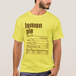 Thanksgiving Christmas Lemon Pie Nutrition Fact T-Shirt