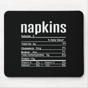 Thanksgiving Christmas Napkins Nutrition Fact Mouse Mat
