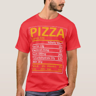 Thanksgiving Christmas Pizza Nutritional Facts Lab T-Shirt