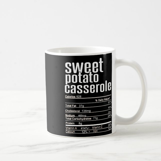 Thanksgiving Christmas Sweet Potato Cerole Nutriti Coffee Mug (Right)