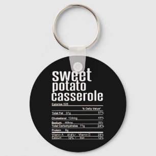 Thanksgiving Christmas Sweet Potato Cerole Nutriti Key Ring