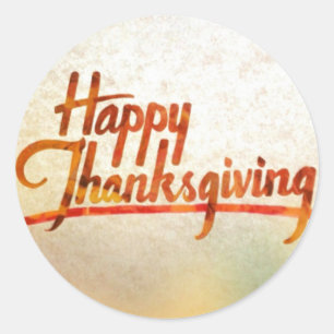 thanksgiving classic round sticker