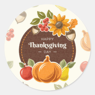 Thanksgiving  classic round sticker
