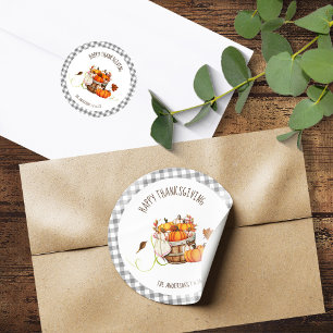 Thanksgiving classic round sticker