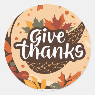 ThanksGiving Classic Round Sticker