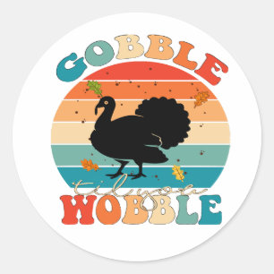 thanksgiving classic round sticker