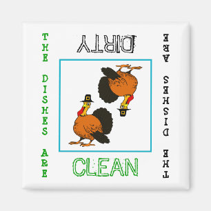 Thanksgiving Clean Dirty Dishwasher Magnet