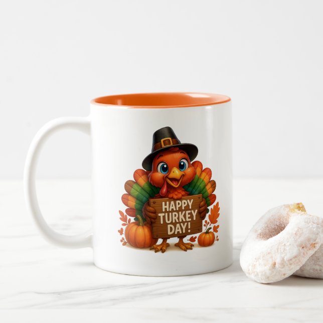 Thanksgiving Coffee Mug (With Donut)