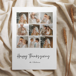 Thanksgiving Collage Family Photo Card 