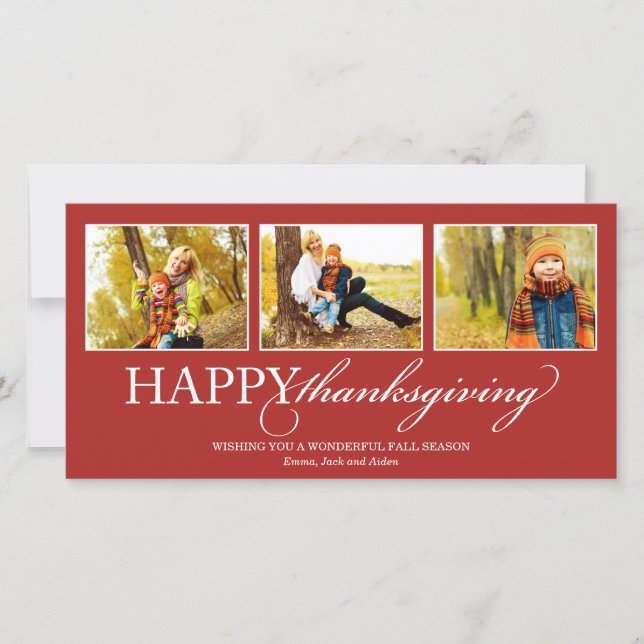 THANKSGIVING COLLAGE | HOLIDAY PHOTO CARD (Front)